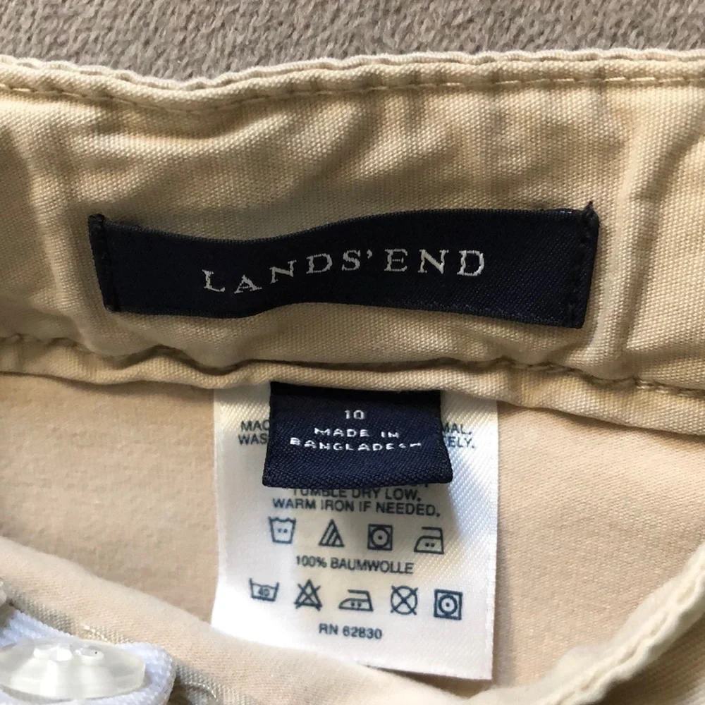 Land's End Skirt Girls Size 10 Tan Khaki Cargo‎
